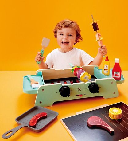 Hape Spiellebensmittel m. Ton/Licht - Holz - brutzelnde Griddle