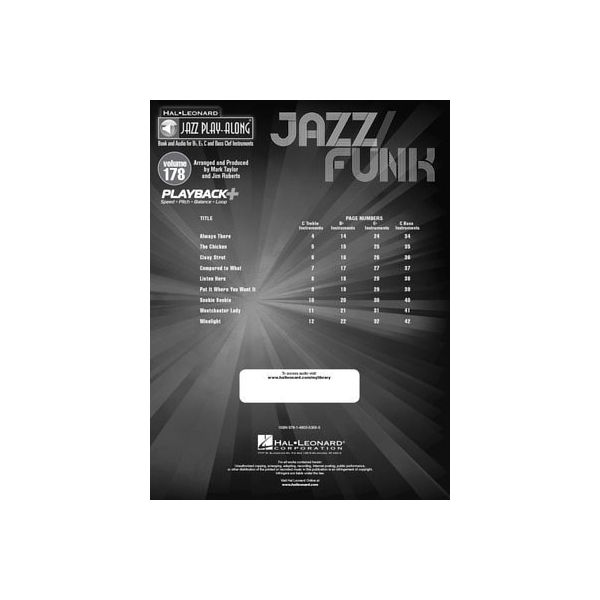 Hal Leonard Jazz Play Along: Jazz/Funk