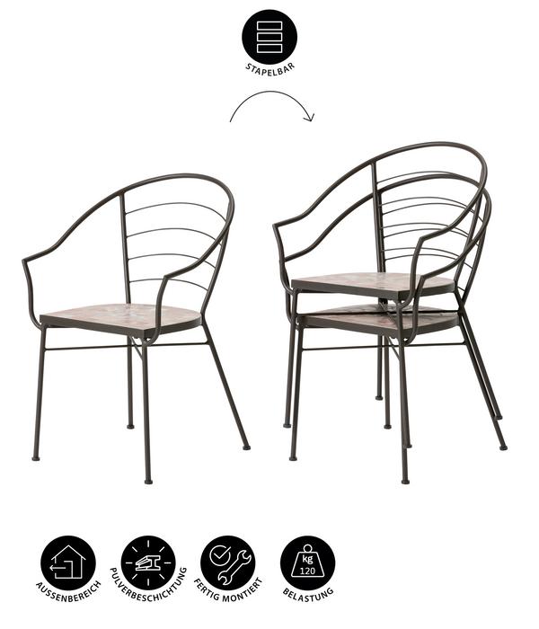 Dehner Mosaiksessel Chiara, terra-rosé