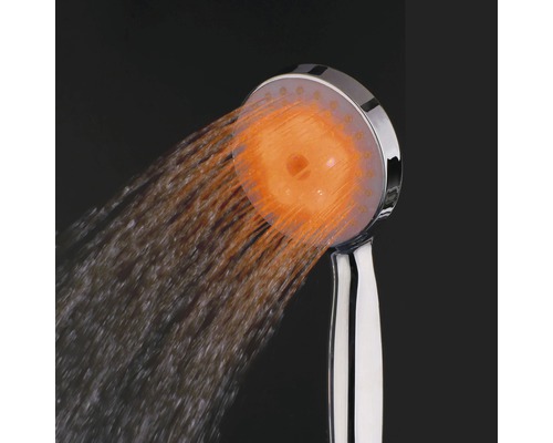 AVITAL IBIAS eco handdouche, waterbesparend, Ø 10 cm met LED-verlichting, chroom