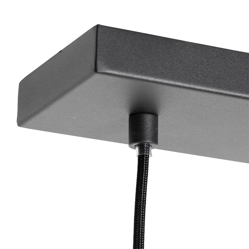 Moderne hanglamp zwart met goud 3-lichts - Elif