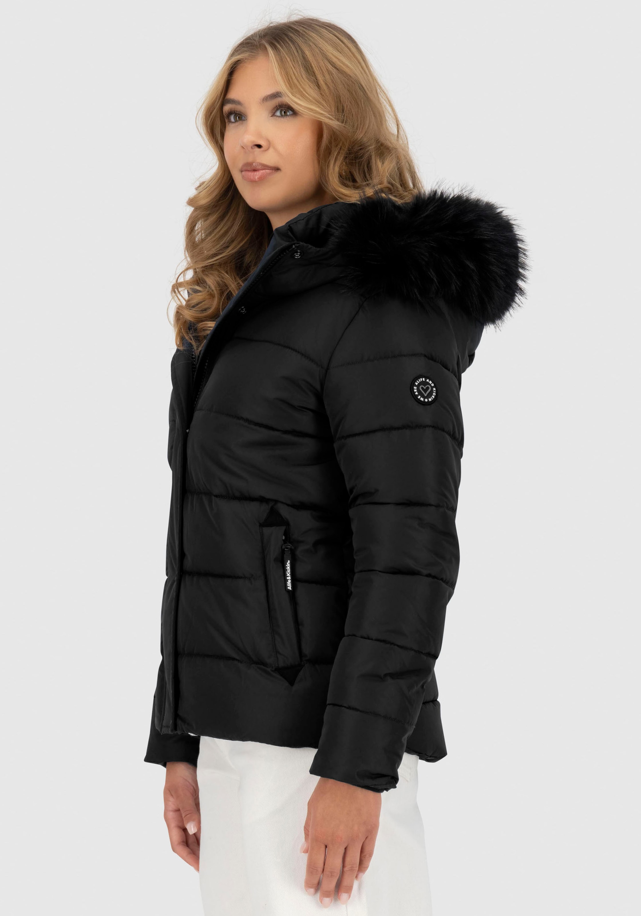 Alife & Kickin Steppjacke »SunndustAK A« mit Kapuze hochwertige Winterjacke mit abnehmbarem Fellimitat