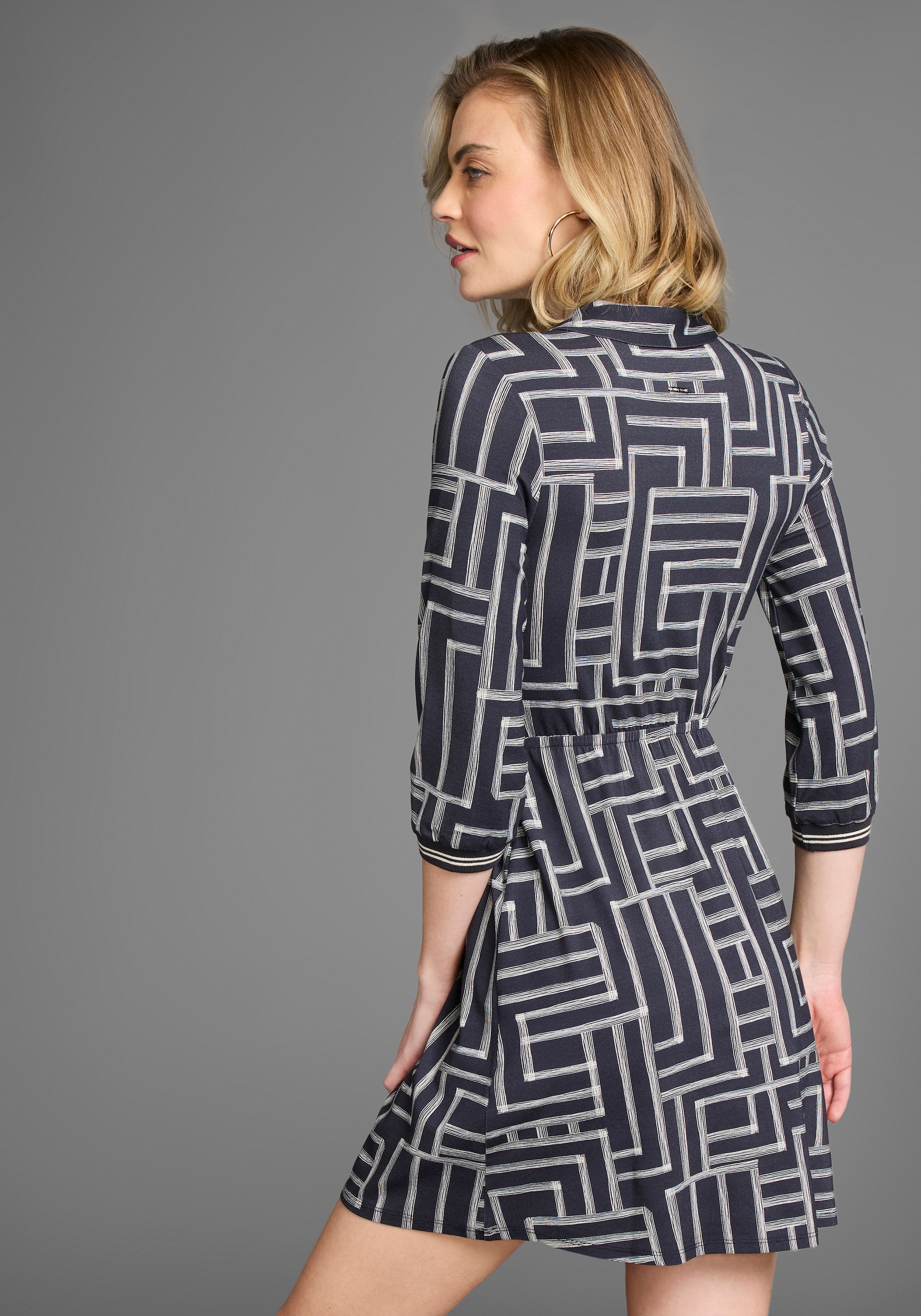 Laura Scott Polokleid mit Grafik-Print