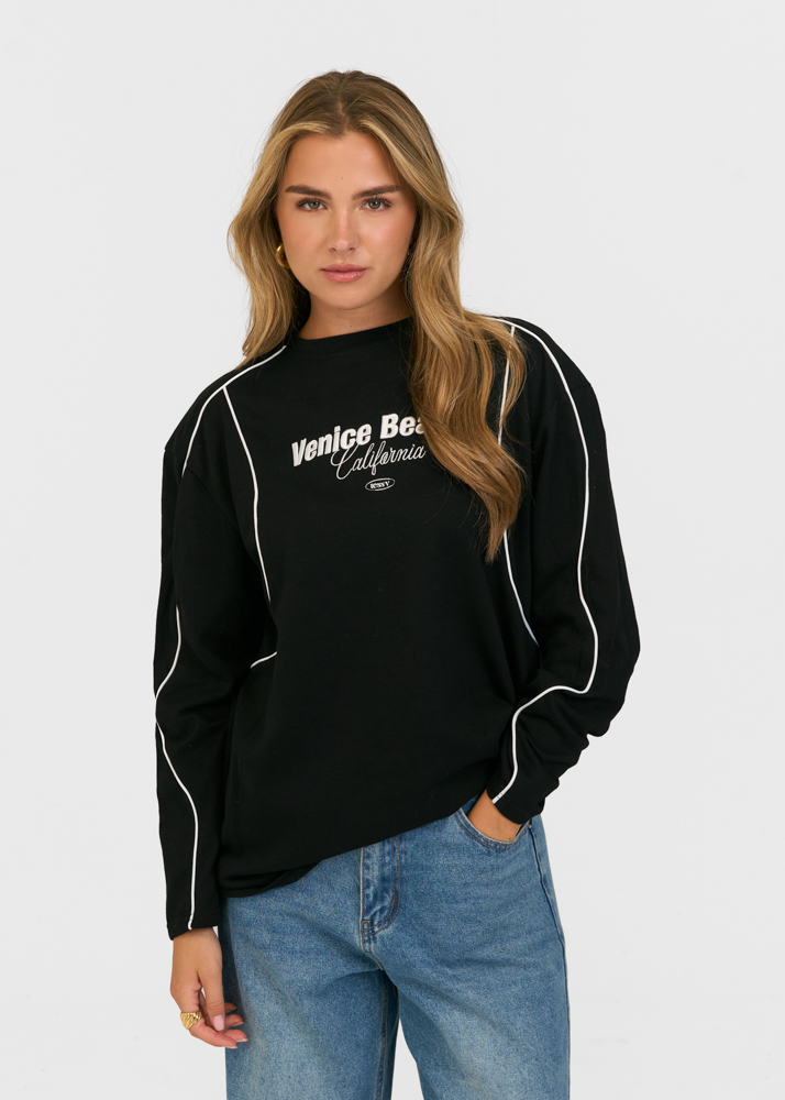 Venice longsleeve zwart