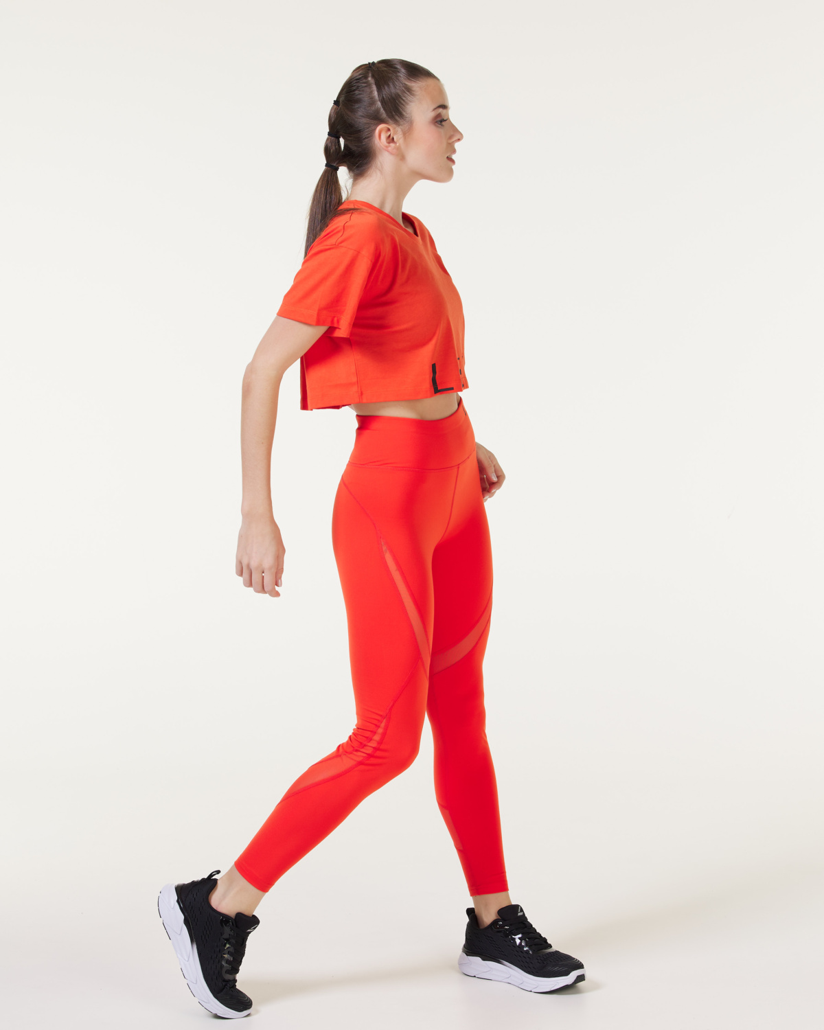 LEVITY Sphere Logo Tights Red Fiesta
