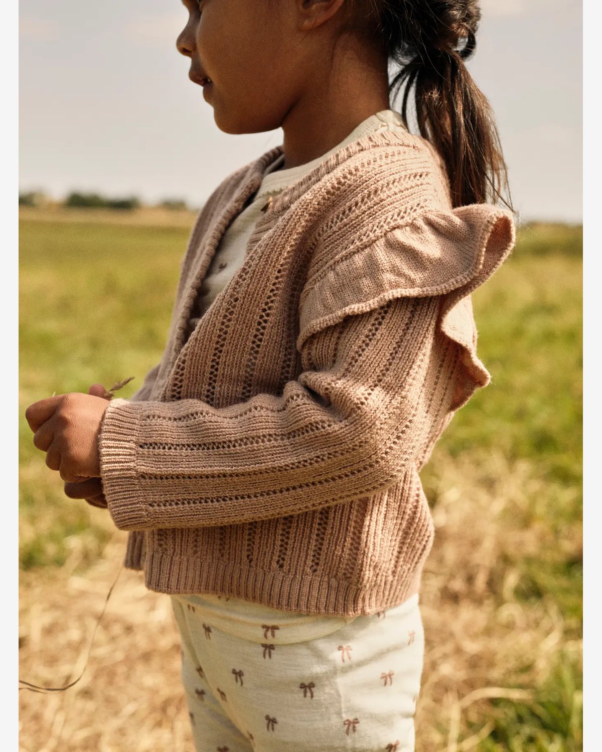 Cardigan i Ull Barn – Strikket