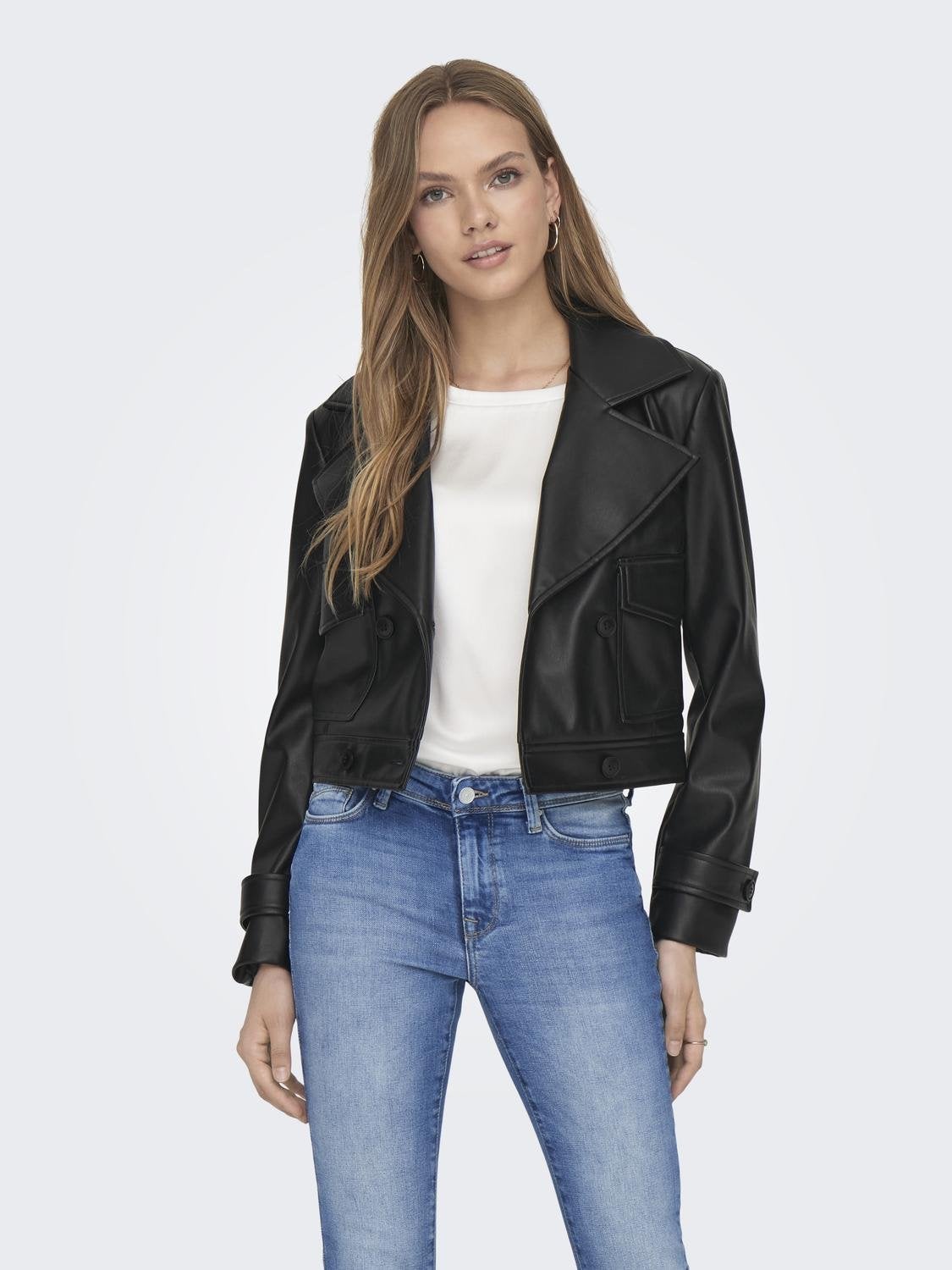 ONLKIM Kunstlederjacke Black