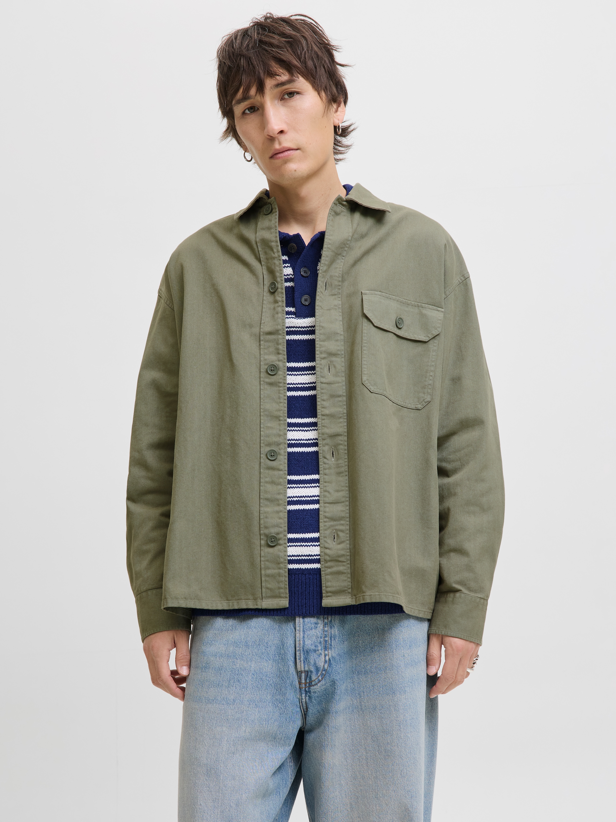 Jack & Jones Langarmhemd »JJEDOVER OVERSHIRT LS SN«