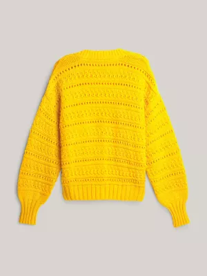 Cardigã Tommy Hilfiger x Vacation em crochê com decote em V