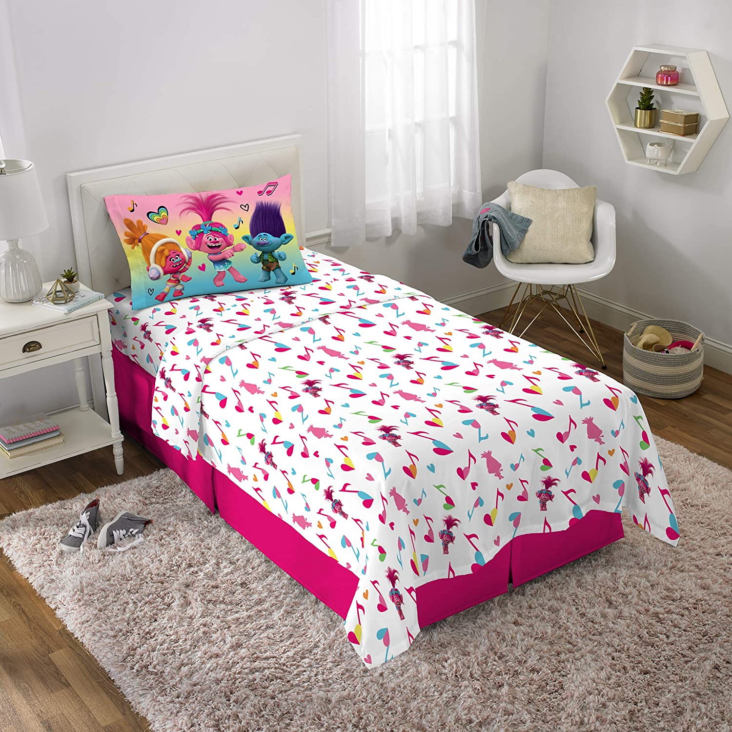 Twin Super Mario 3-Piece Bed Sheet Set.1 Flat Sheet 1 Fitted Sheet 1 Pillow Cases