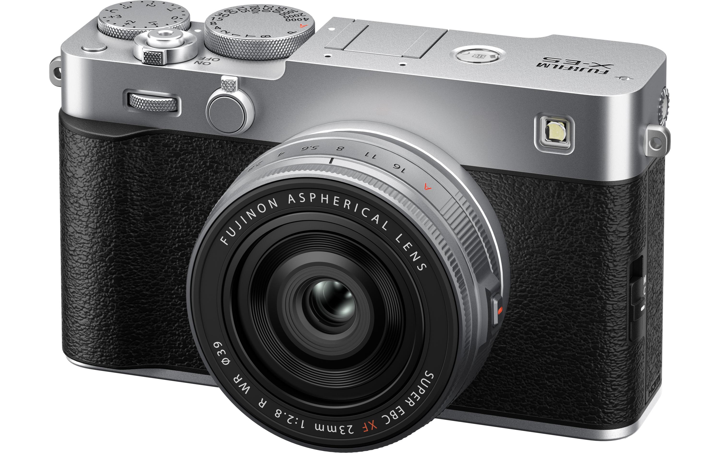 X-E5 XF 23mm F/2.8 Kit Silber<br>Spiegellose Digitalkamera mit einem leichten, kompakten Gehäuse mit Objektiv