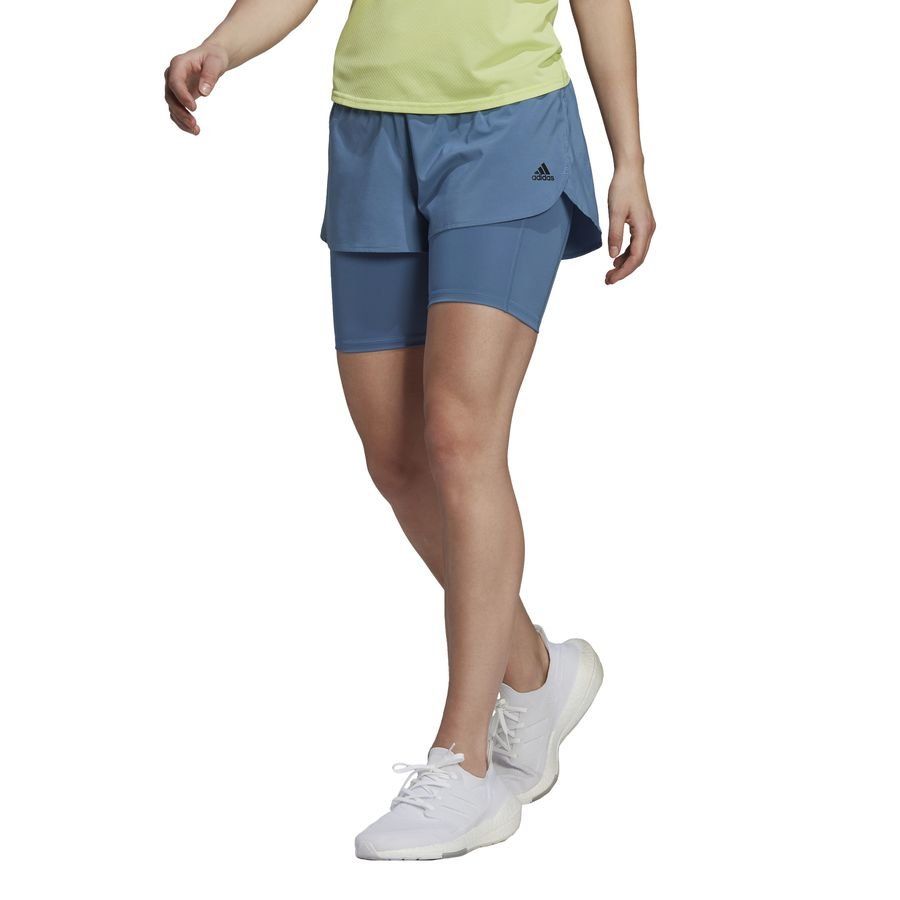 adidas Short Running 2 EN 1 Run Icons - Bleu Femme