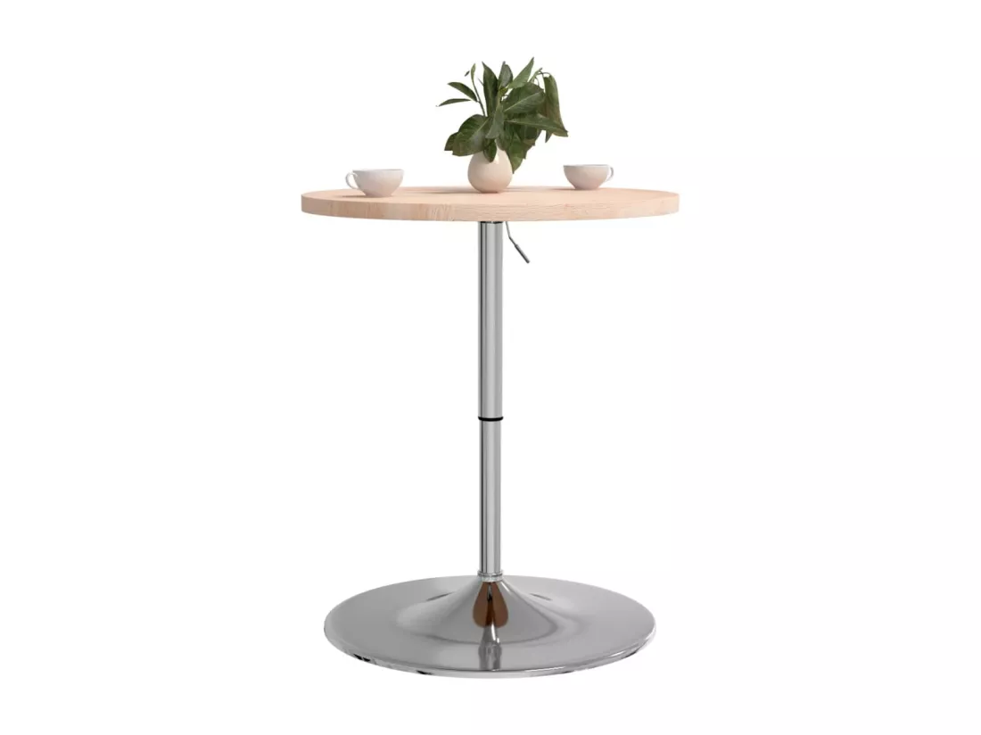 Table de bar Ø60x90,5 cm bois massif de chêne