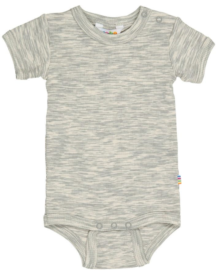 Kurzarm-Body BASIC MELANGE in grau