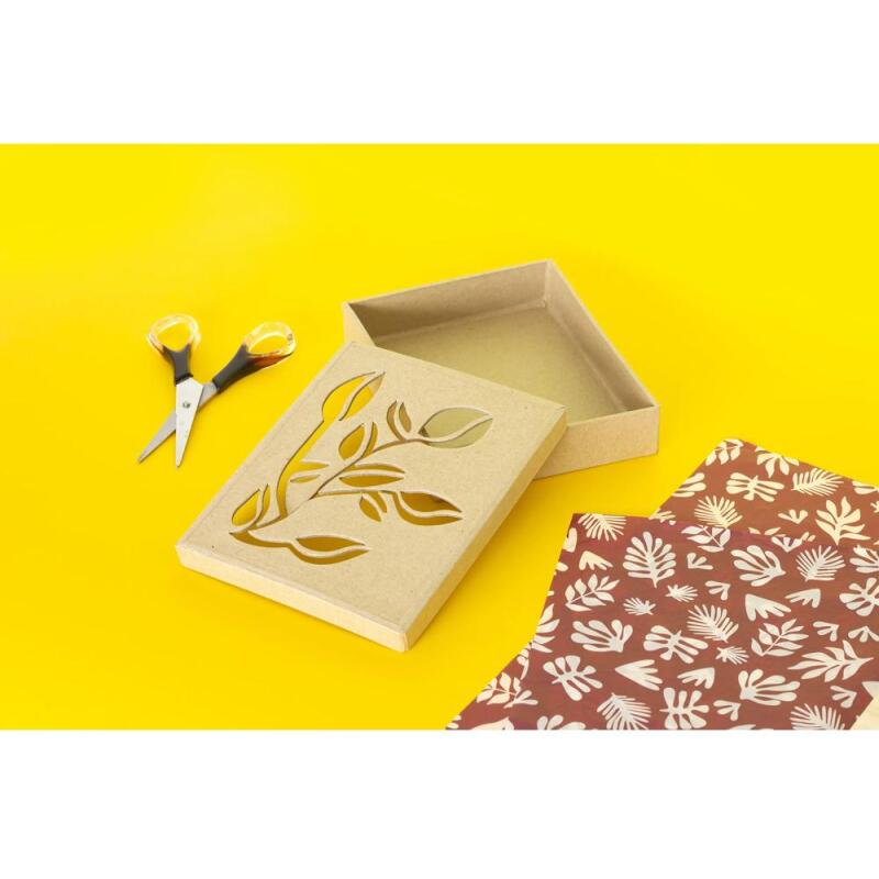 Boîte végétale rectangle 15x12x3cm - Kraft