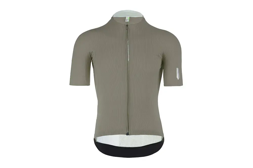 Q36.5 Pinstripe PRO Fietsshirt Korte Mouwen Olijfgroen Heren