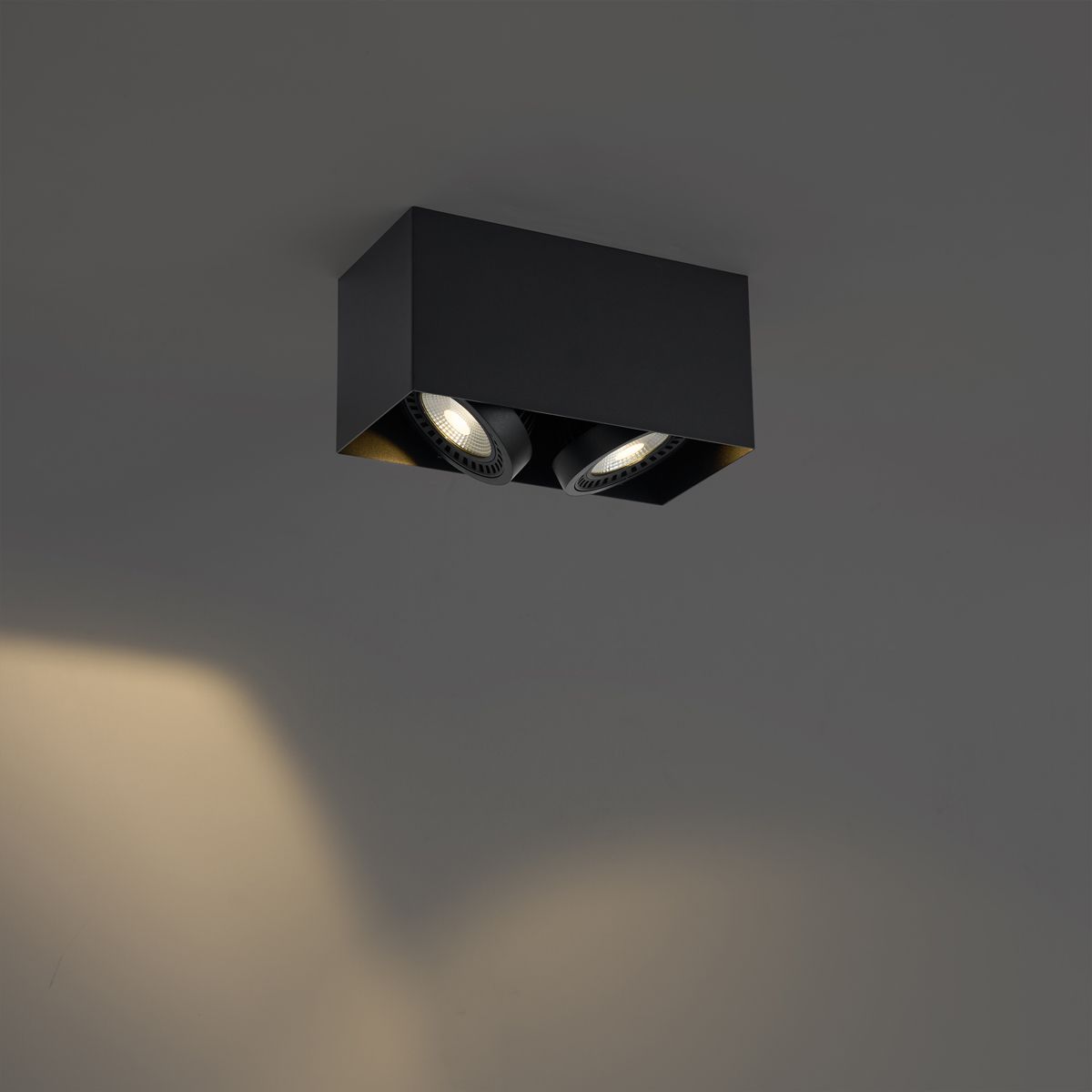 Moderne opbouw spot zwart incl. LED dimbaar 2-lichts - Dionysos