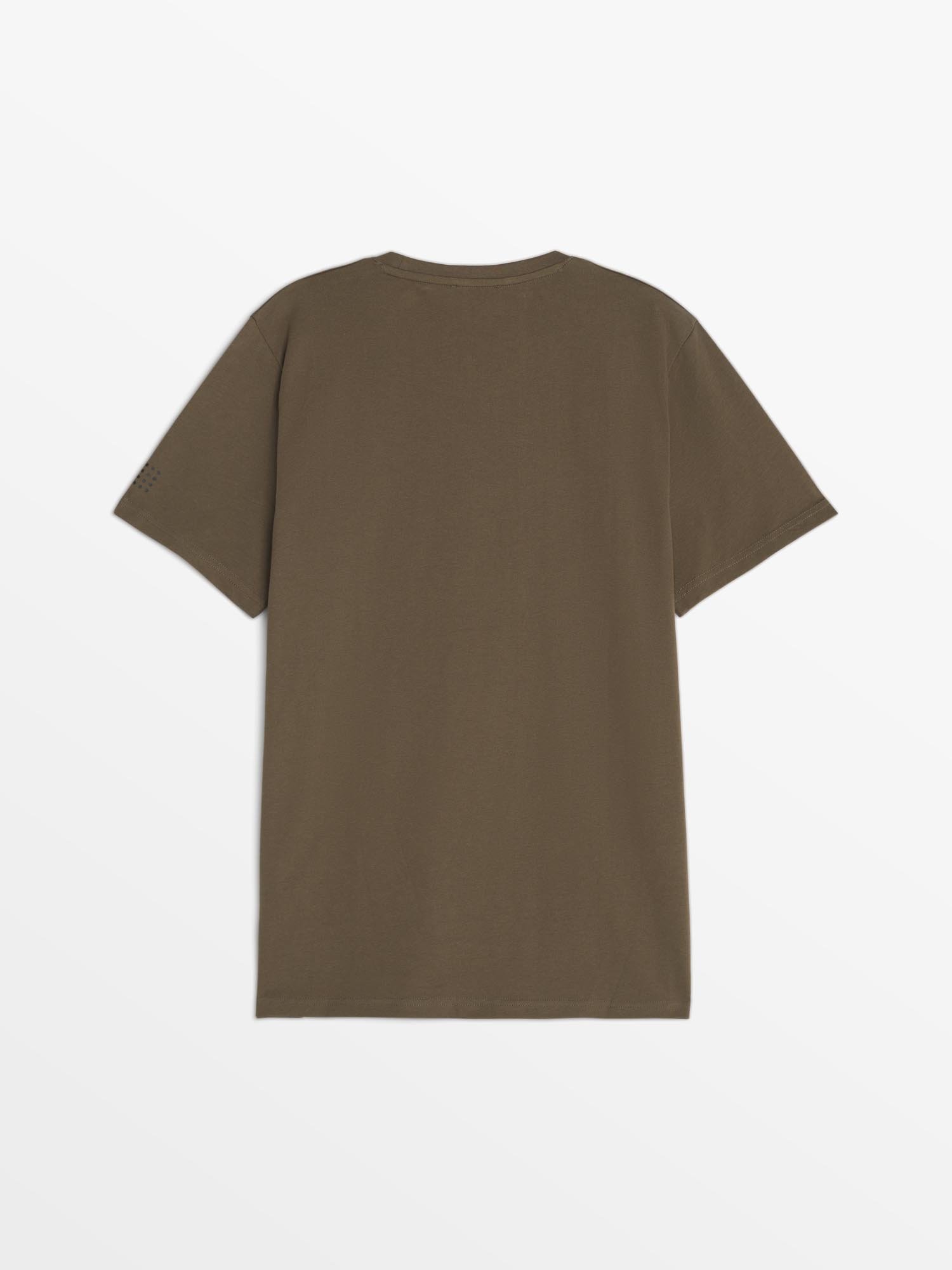 Tee Shirt Homme Manches Courtes Kaki