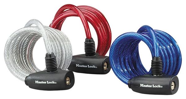 Master Lock Câble antivol 3 pcs Acier 1 8 m x 8 mm 8127EURTRI