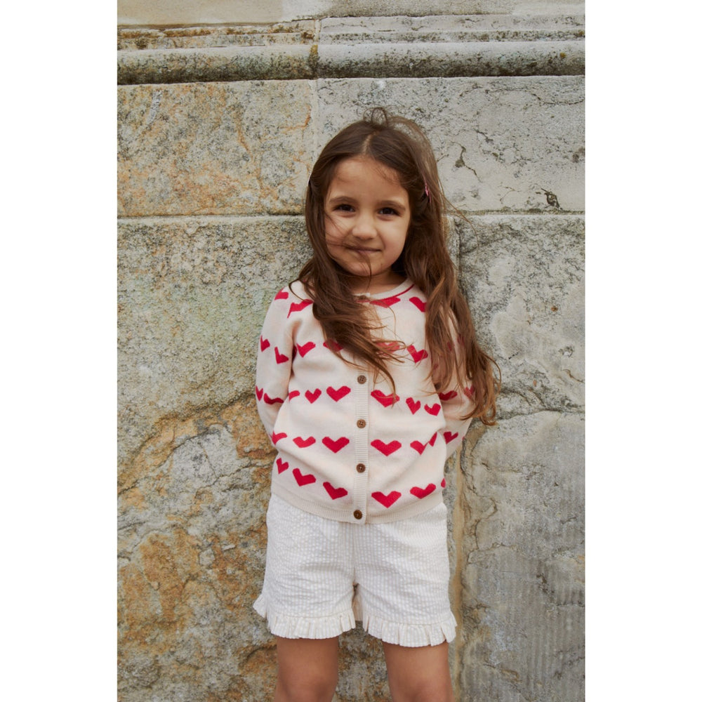 Køb COPENHAGEN COLORS Berry Comb. Strikket Heart Cardigan