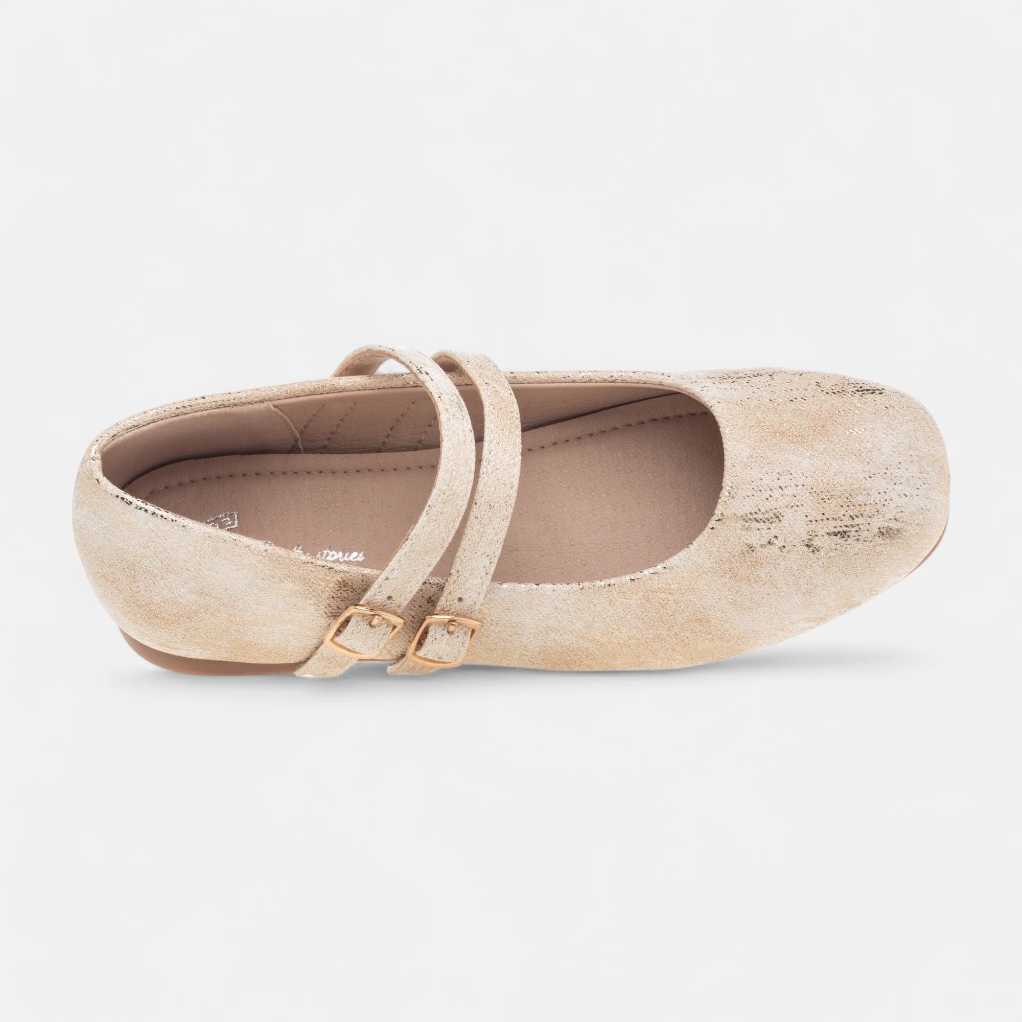 Ballerines Fille or
