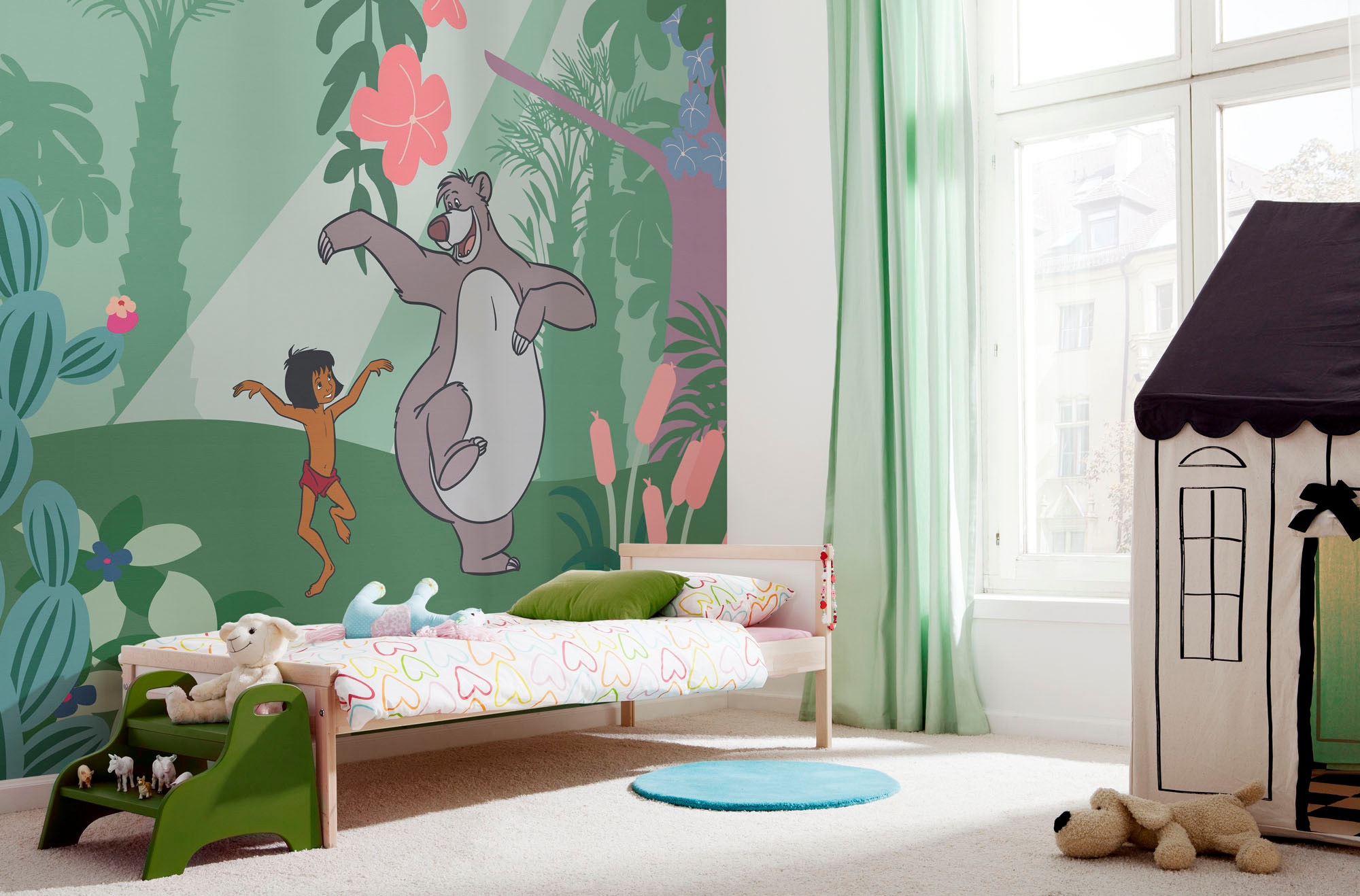 Komar Fototapete »Digitaldruck Vlies -  Jungle Book Just Kidding - Grösse 300 x 250 cm« bedruckt glatt Kinderzimmer