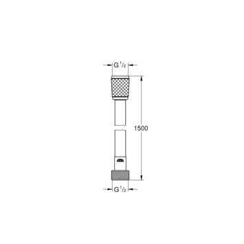 Grohe doucheslang VitalioFlex Trend kunststof 150 cm mat zwart
