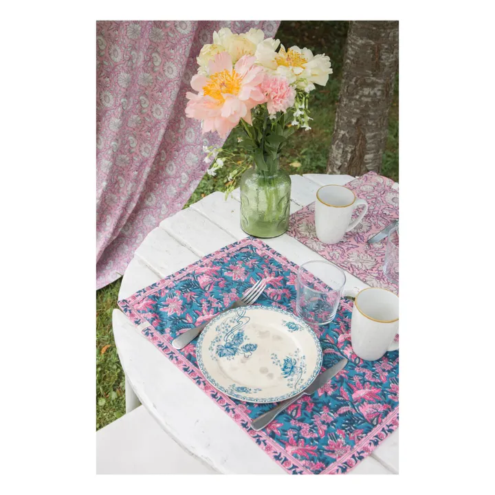 Louise Misha Sets de table Carlitta - Set de 2 | Bleu