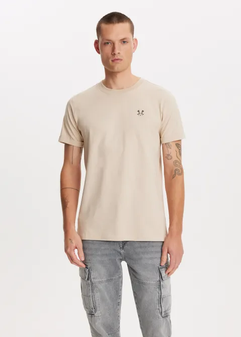 T-shirt met kruis logo zand (ZND.M)