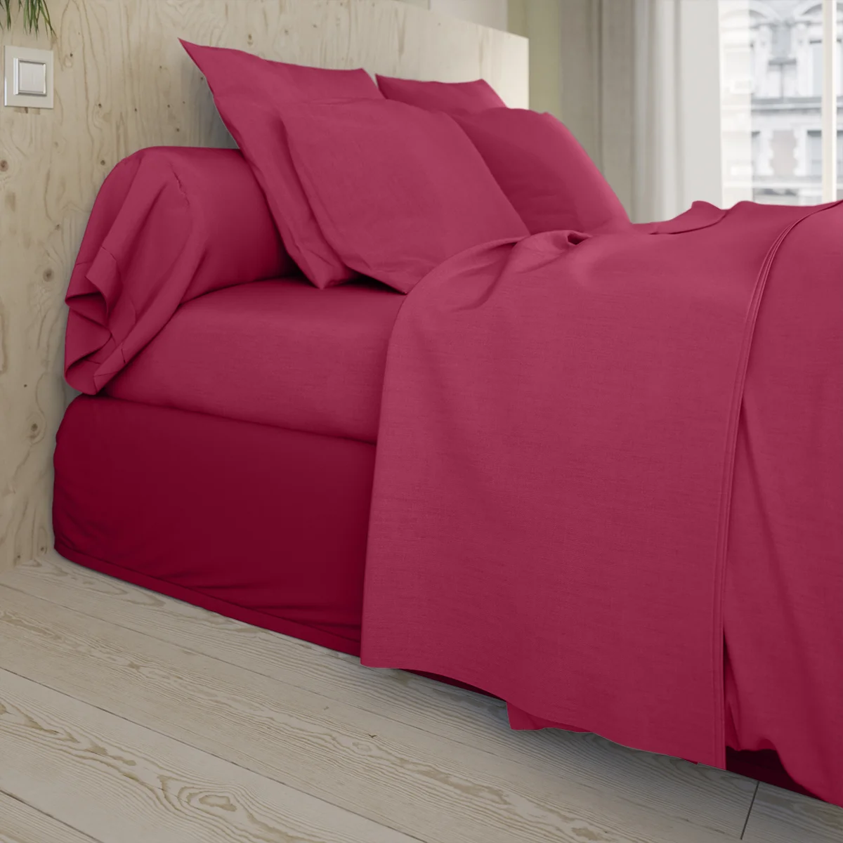 Drap Housse Studio Coton Fuchsia