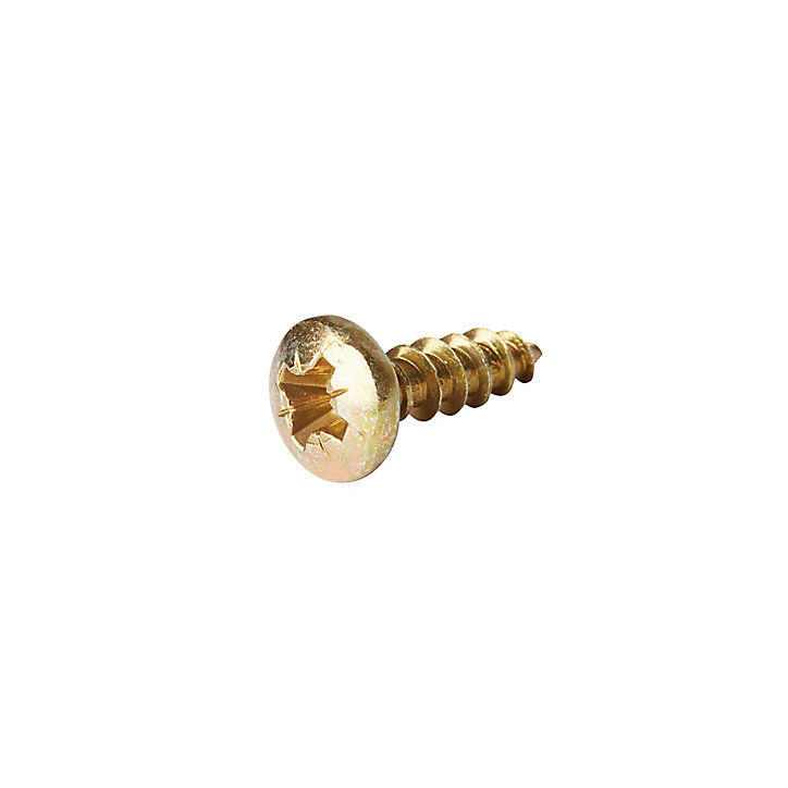 Vis à bois pozidriv à tête cylindrique zinguée jaune 4x20 mm - 100 pièces