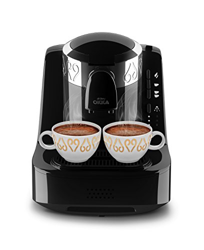 Arzum Okka Machine à Café Turc, Design Compact, Capteur de Protection Contre Les Débordements, Facile à Nettoyer, Performance Économe en Énergie, Idéale pour Le Café Turc Traditionnel | Noir Argent : Cuisine et Maison