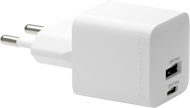 Dbramante1928 30W USB-C 18W USB-A vægoplader (hvid)