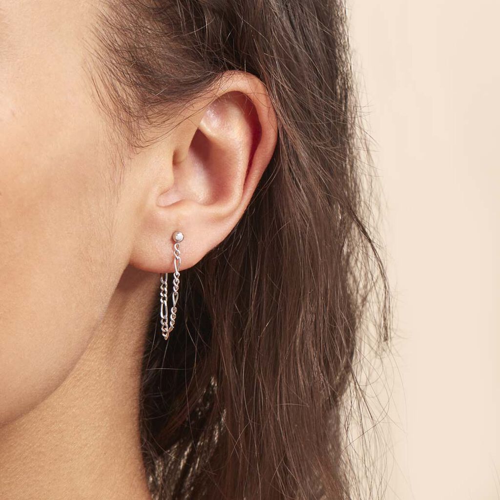 Boucles D'oreilles Pendantes Argent Leent