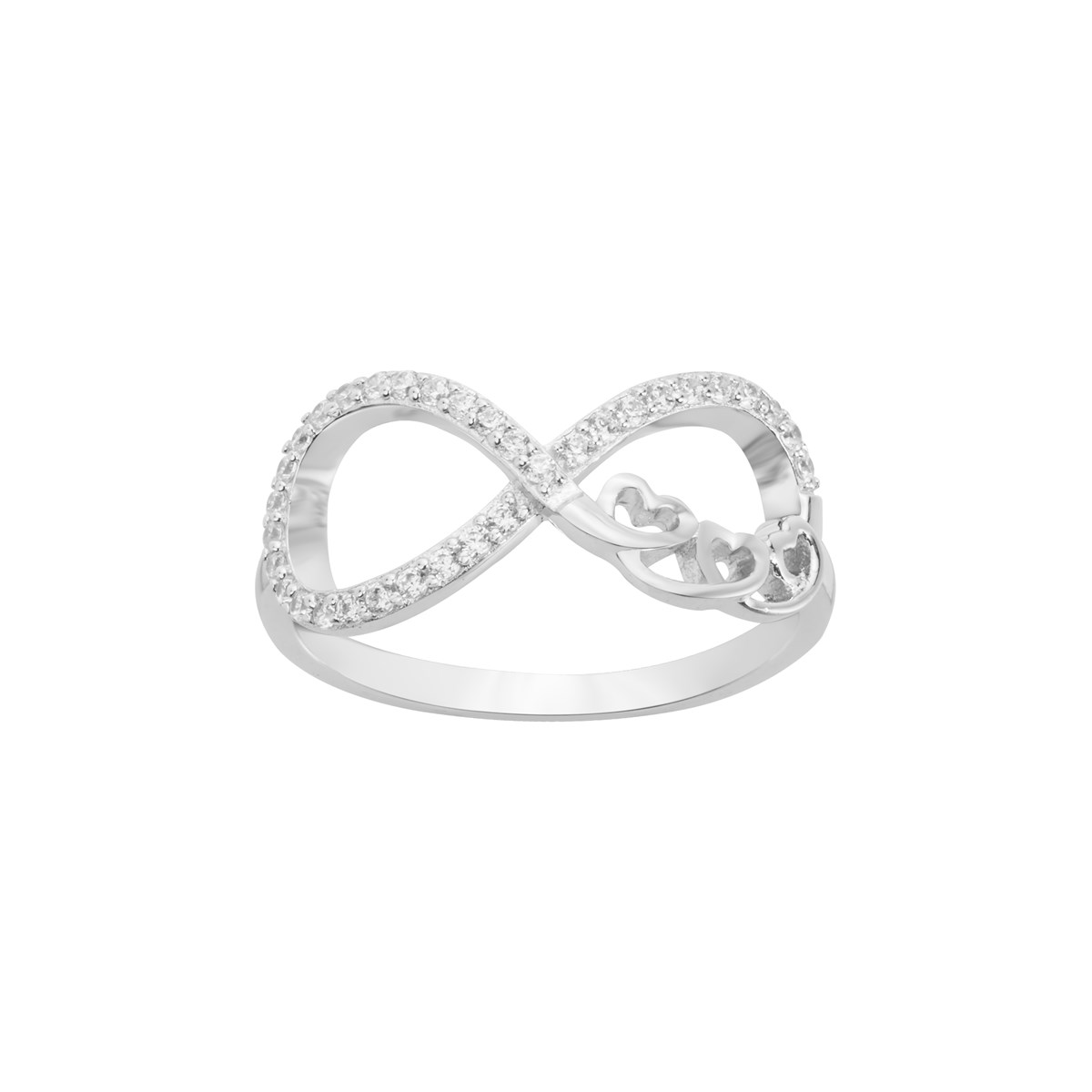 Bague en Argent avec oxyde de zirconium blanc