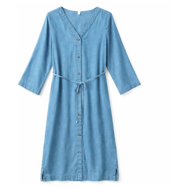 Mazine - Women's V-Neck Tencel Midi Dress - Jupe