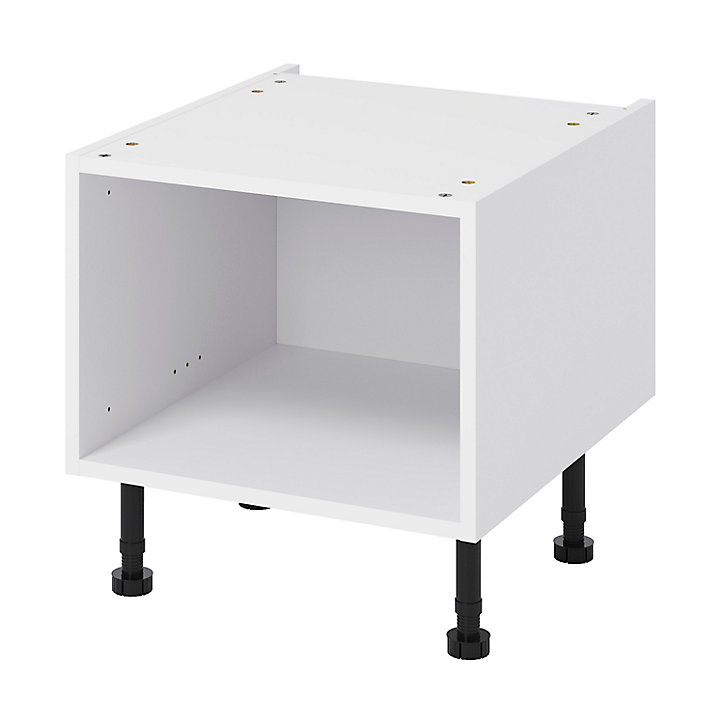 Caisson bas de cuisine GoodHome Caraway Blanc H. 51 cm x l. 50 cm