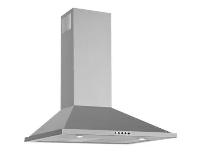 SILVERLINE Basic SL 2240-60RF - Hætte - skorsten - bredde: 59.8 cm - dybde: 45 cm - udtrækning og recirkulation (-) - stål