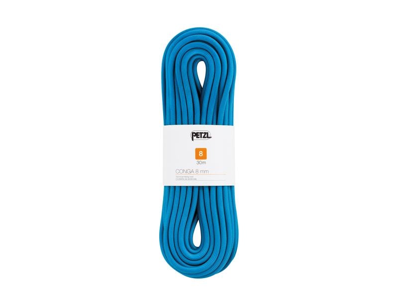Petzl Reepschnur Conga Cord 8.0, Blau, Länge: 20 m Reepschnur zum Einrichten eines Seilgeländers bei Bergwanderungen