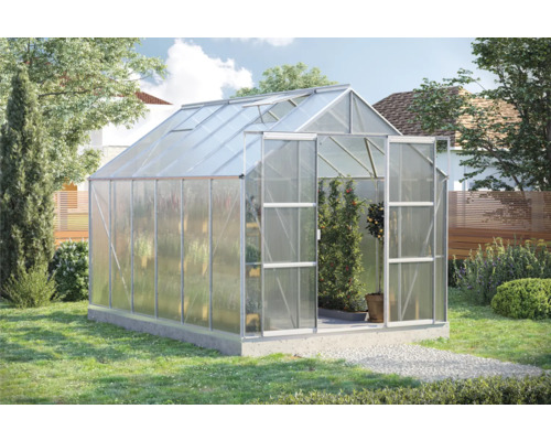 Vitavia Uranus 9900 kas, dubbelwandige polycarbonaat panelen, 4 mm dik, 257 x 383 cm, aluminium