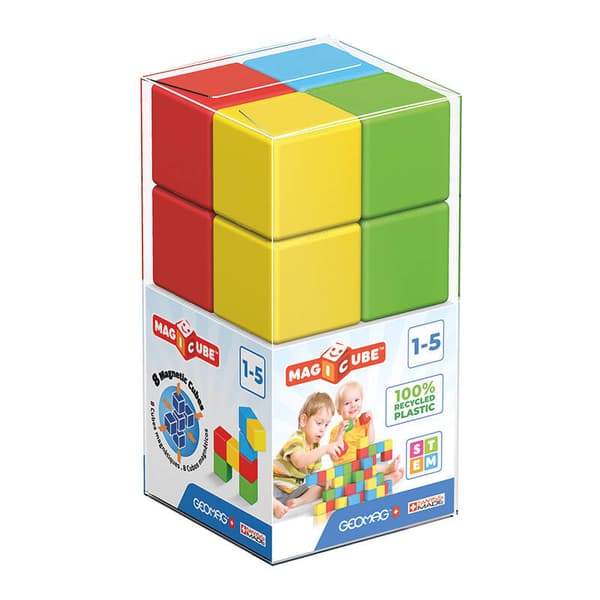 Magicube Color Resirkulert krystall magnetiske murstein 8 elementer GEOMAG GEO-054