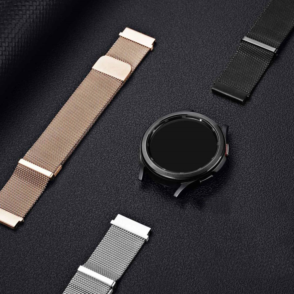 Garmin Vivoactive 5 Edelstahl Armband Milanaise (Gelenkumfang: 130-210mm) - Schwarz