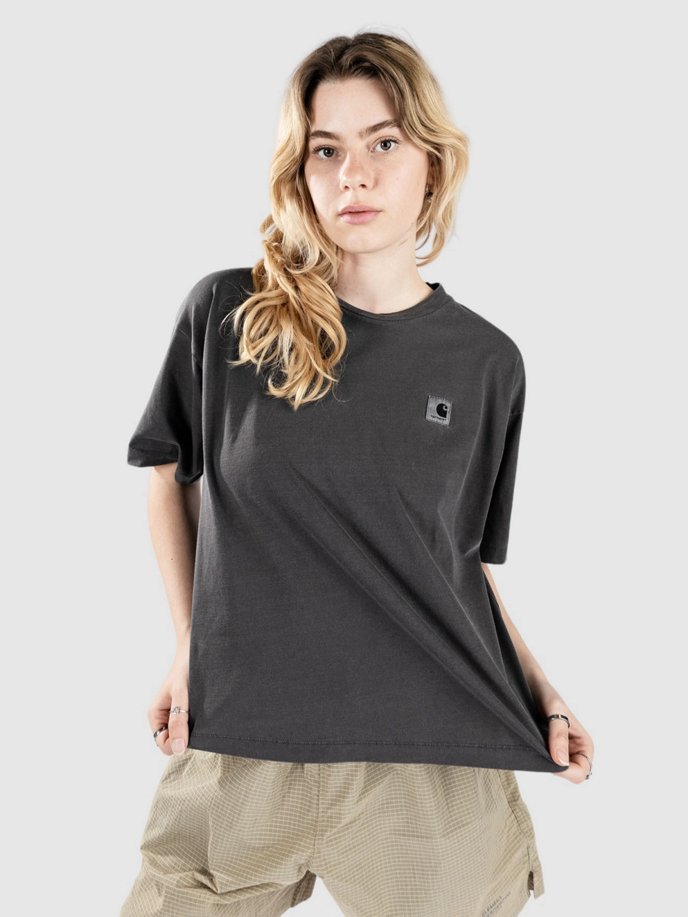 Carhartt WIP Nelson T-Shirt charcoal garment dyed