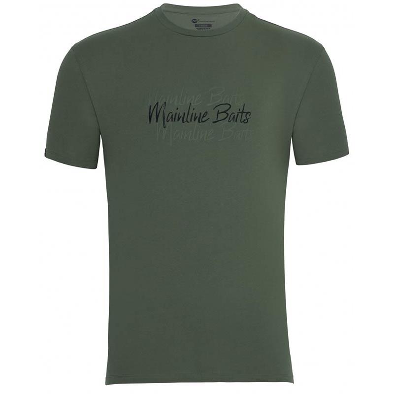 Tee Shirt Manches Courtes Homme Mainline Carp Tee - Vert