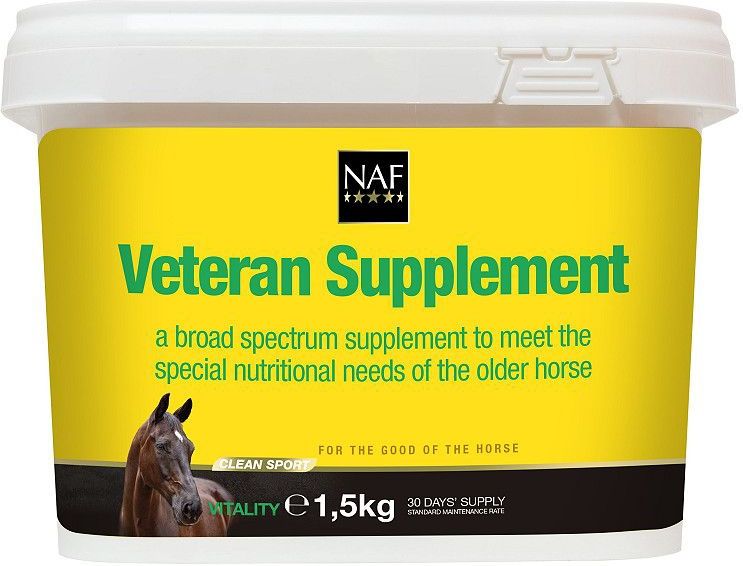 NAF - Veteran Supplement - Compleet Seniorensupplement voor Paarden - 1.5 kg