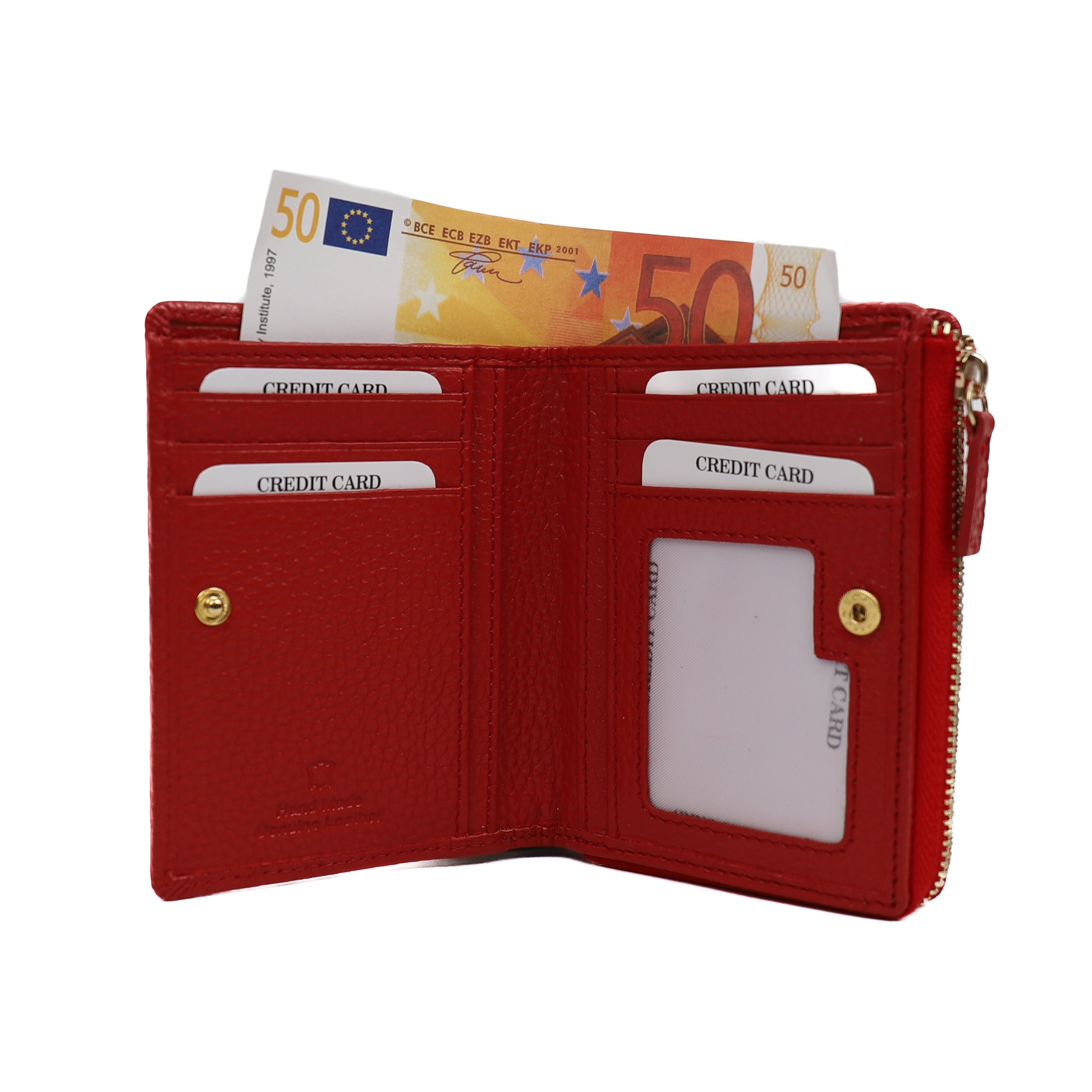 Ritsportemonnee 'Vida' Red Red