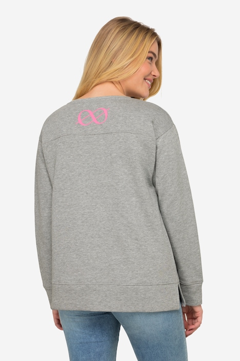 Sweatshirt, oversized, Patchlook mit Laurasøn-Print
