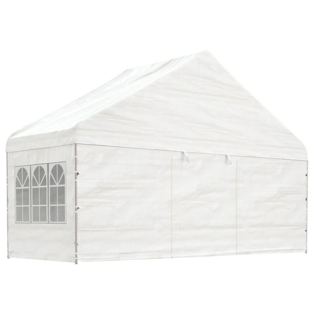Belvédère avec toit blanc 17,84x5,88x3,75 m polyéthylène