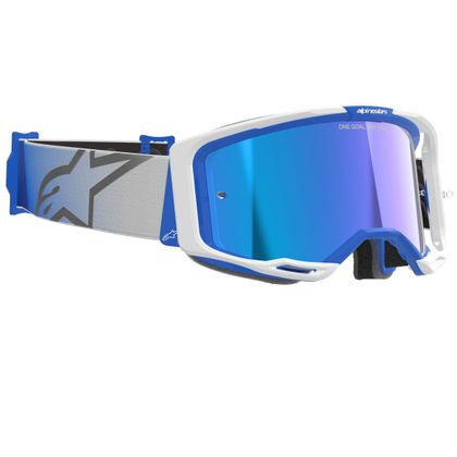Masque cross Alpinestars VISION 8 CORP IRIDIUM 2025 - Blanc / Bleu