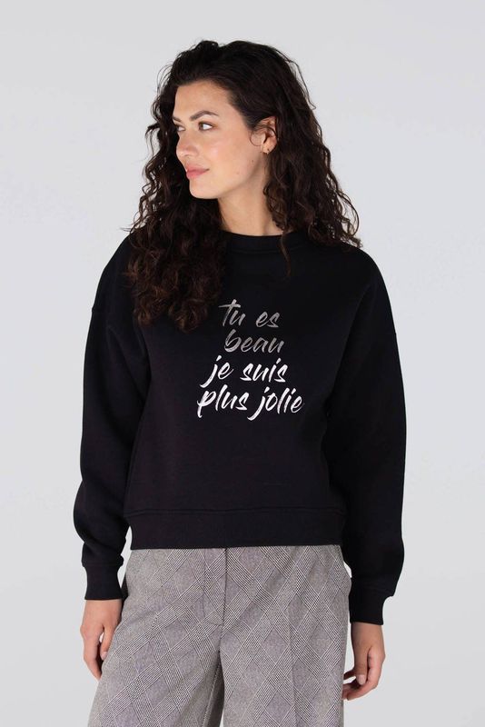 Jansen Amsterdam - Kiara Trui SW 161 - Sweatshirt - Zwart